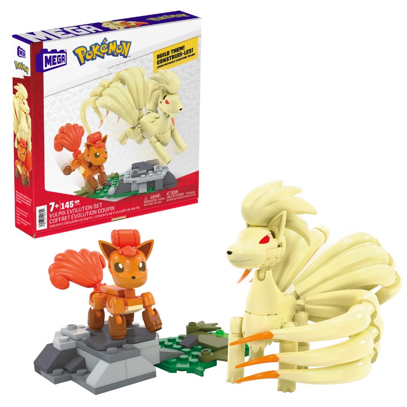 Pokemon Mega Figures Vulpix Evolution Set 145 Pieces & Ninetales
