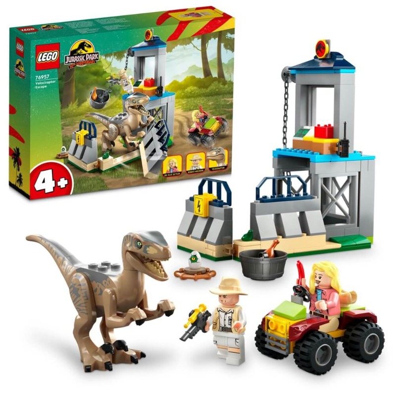 Lego Jurassic Park 30th Anniversary Velociraptor Escape