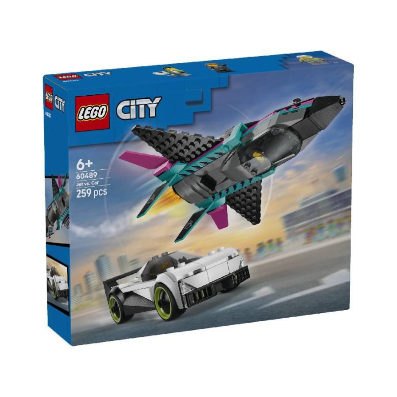 Lego Building Kit Jet Vs. Car 60489