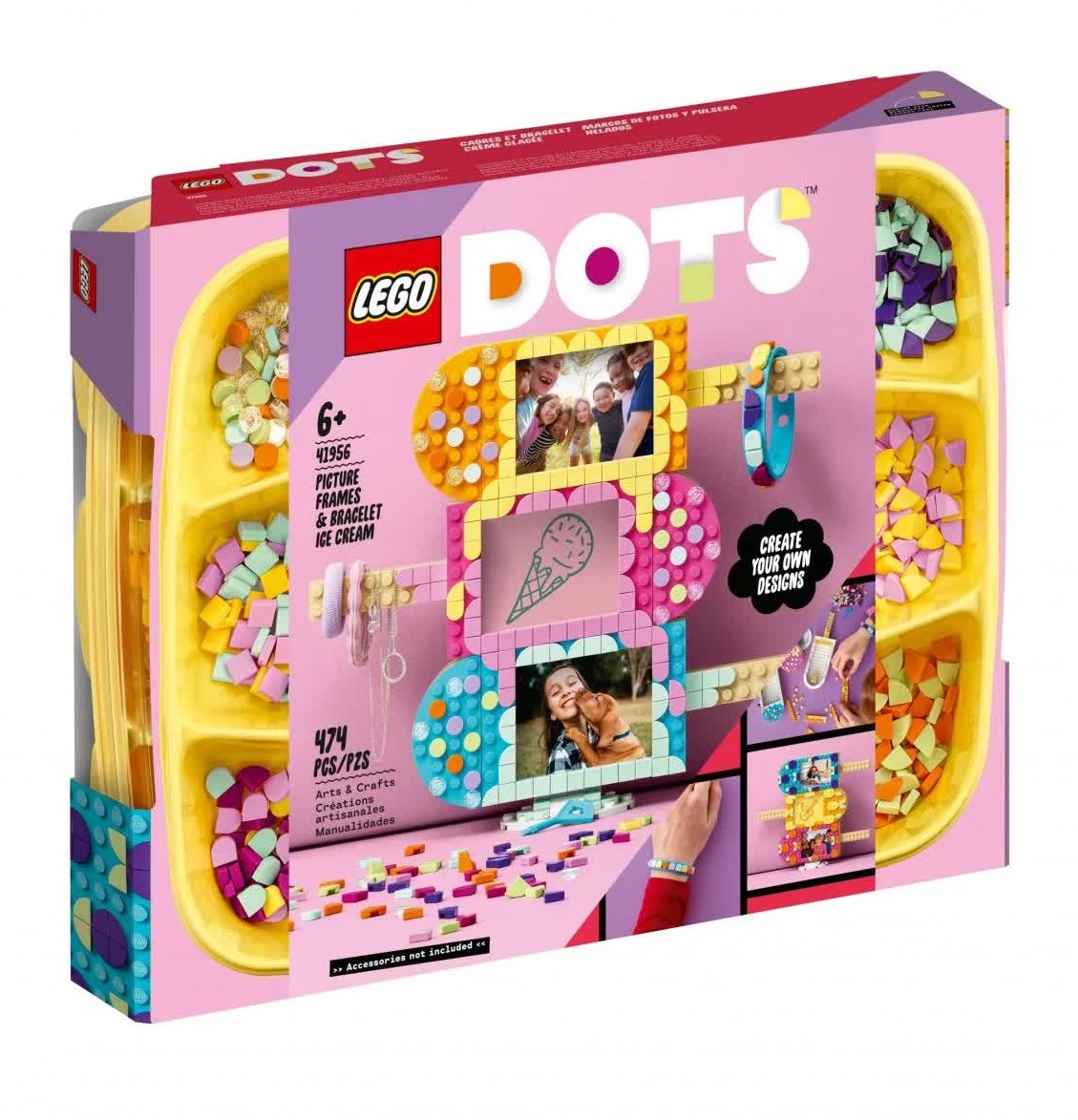 LEGO Dots Ice Cream Picture Frames And Bracelet - Pcs 474 41956