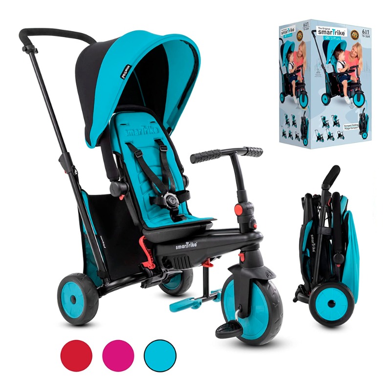 Smartrike Foldable Tricycle Stroller 6 In 1 - Blue