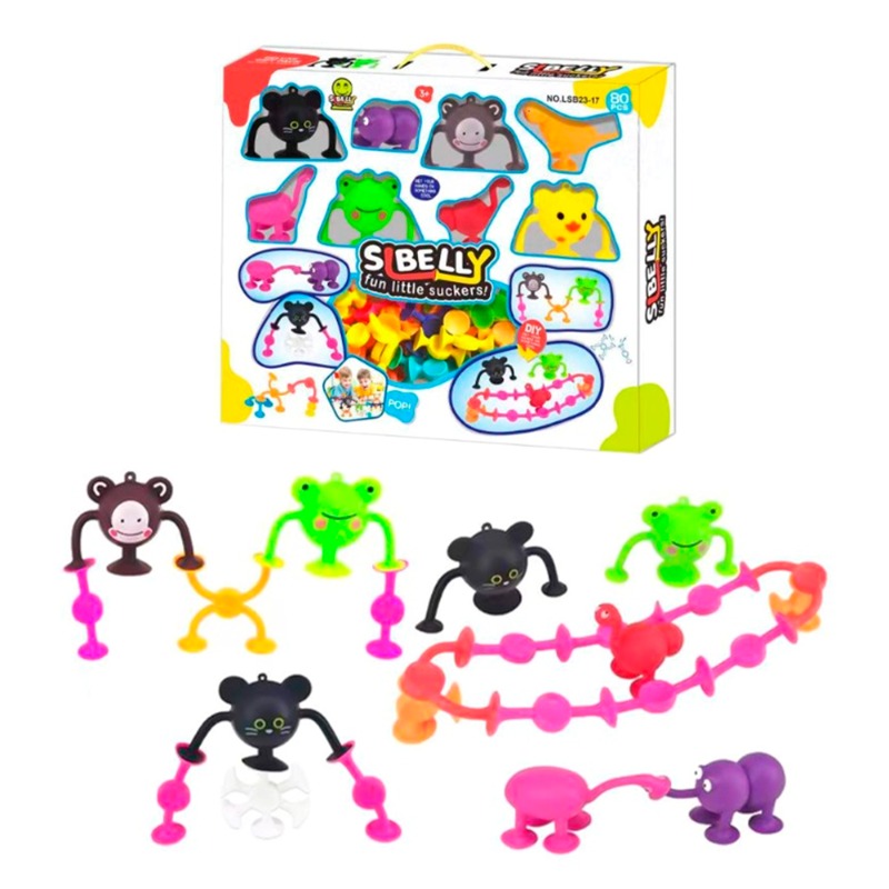 Animal Funny Little Suckers Set - 80pcs