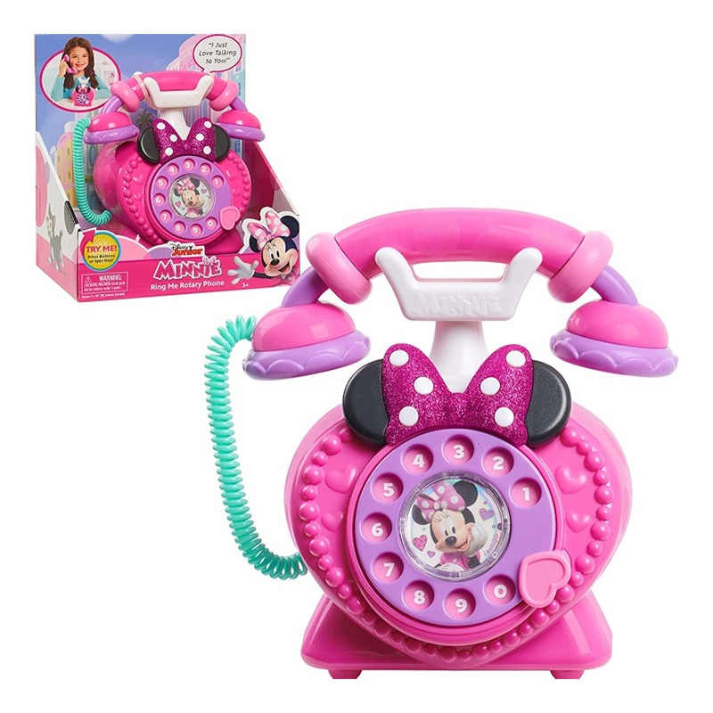 Disney Junior - Minnie Mouse Ring Me Rotary Phone with Lights and Sounds Pink