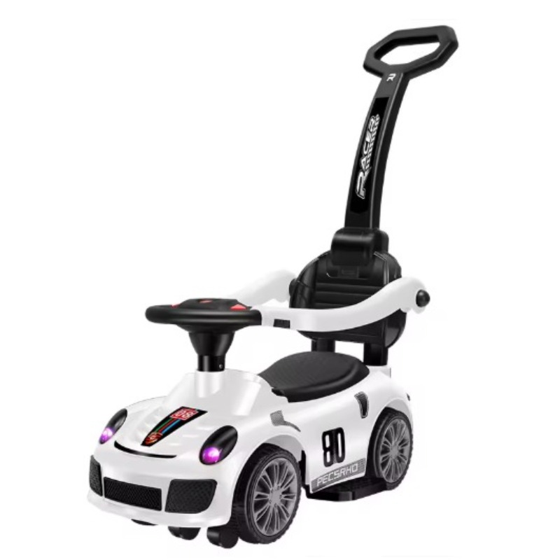 Tobbi Kids Ride on Push Car With Music and Handle - White