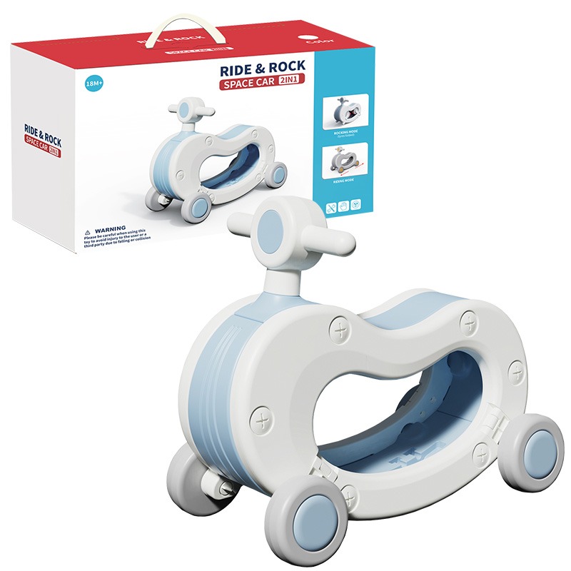 2 In 1 Kids Ride On Car Toy - Blue