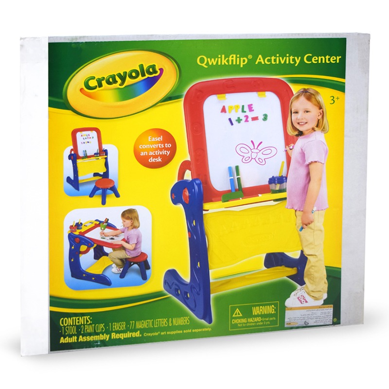 Crayola Qwikflip Activity Play Center Art Desk With Chair