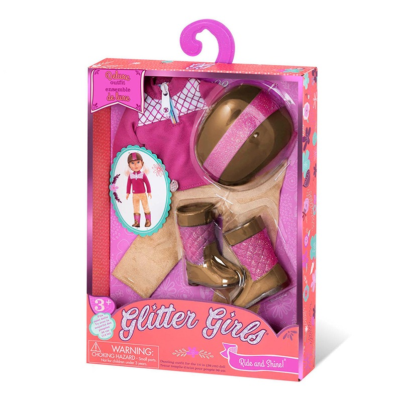 Dabdoob Glitter Girls Ride Shine Deluxe Equestrian Outfit 14 Inch
