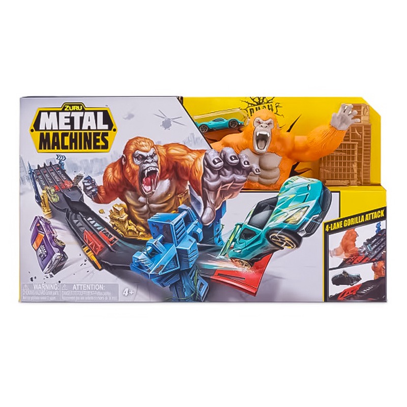 Metal Machines 4 Lane Gorilla Attack - Blue