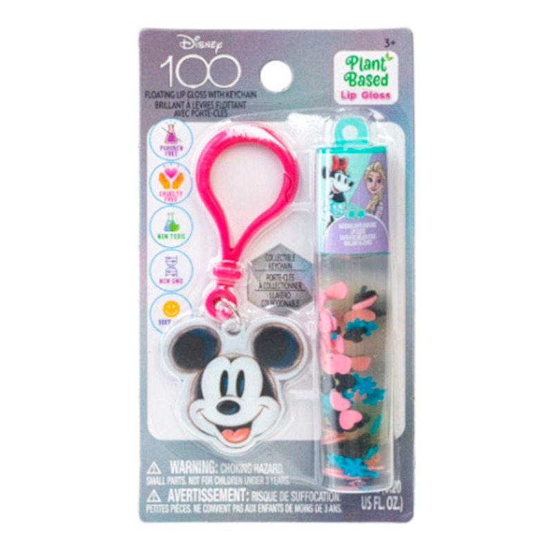 Disney Mickey Mouse Lip Gloss Set with Keychain