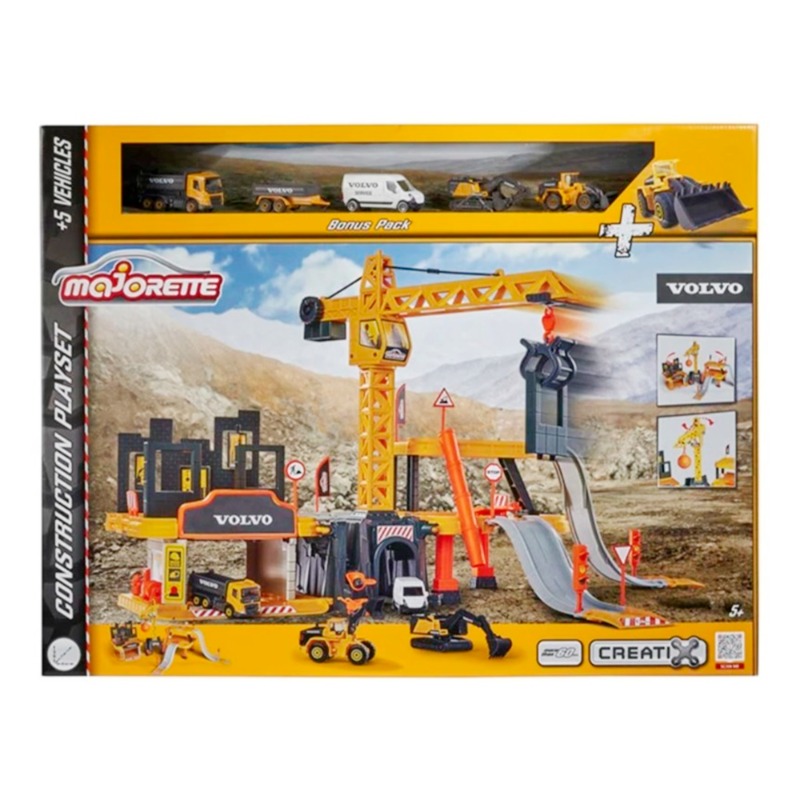 Majorette -Creatix Construction With 5 Volvo vehicles