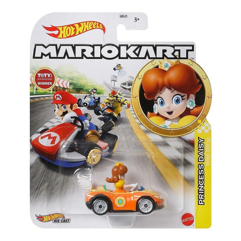 Hot Wheels Mario Cart Replica Princess Daizy