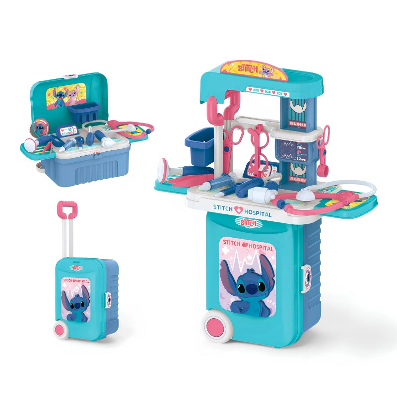Disney Stitch Doctor Set Laggage Pretend Toys For Kids