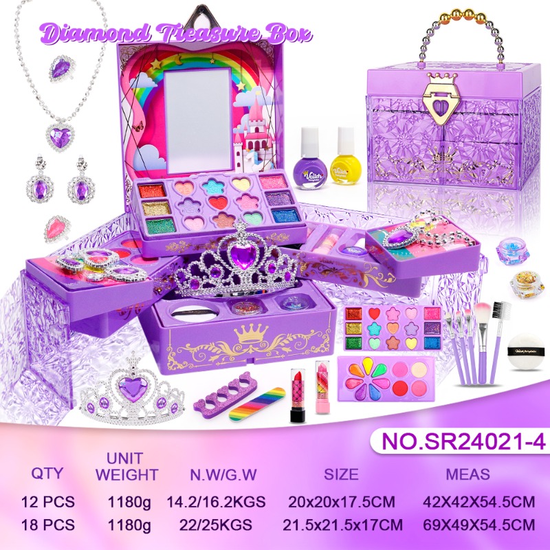 Diamond Treasure Box Purple Makeup Set 23 Pieces