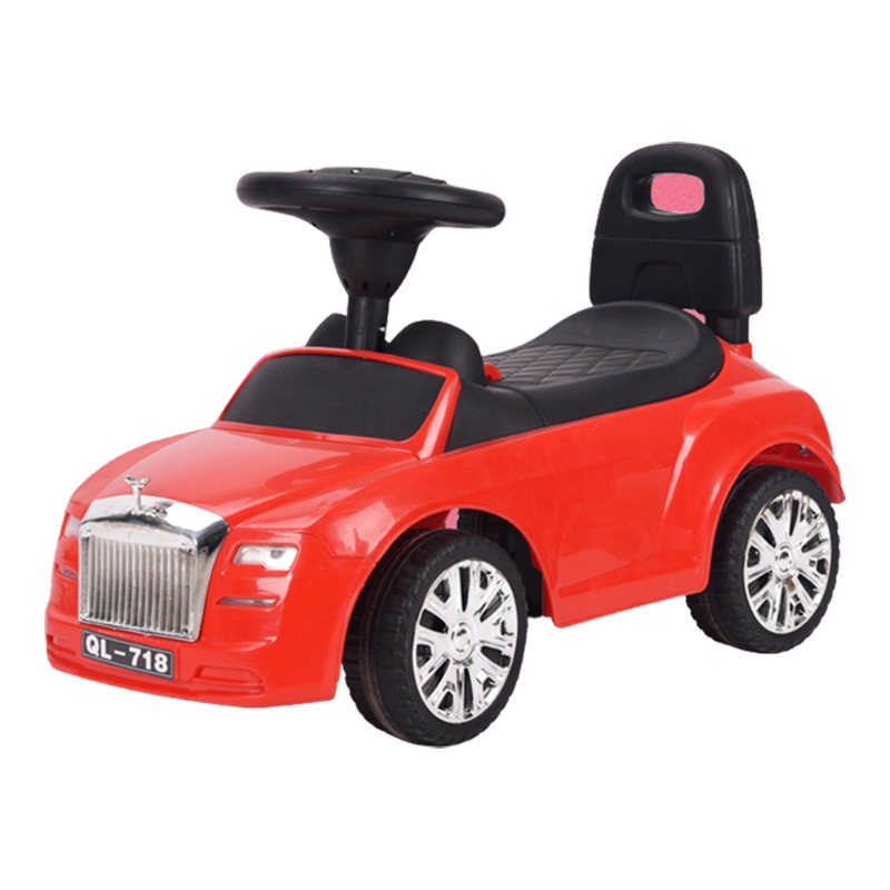 Rolls Royce Push Car Childrens Electric Tricycle 4 Wheels - Red