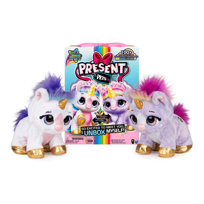 Present Pets Unicorn Interactive Plush Toy
