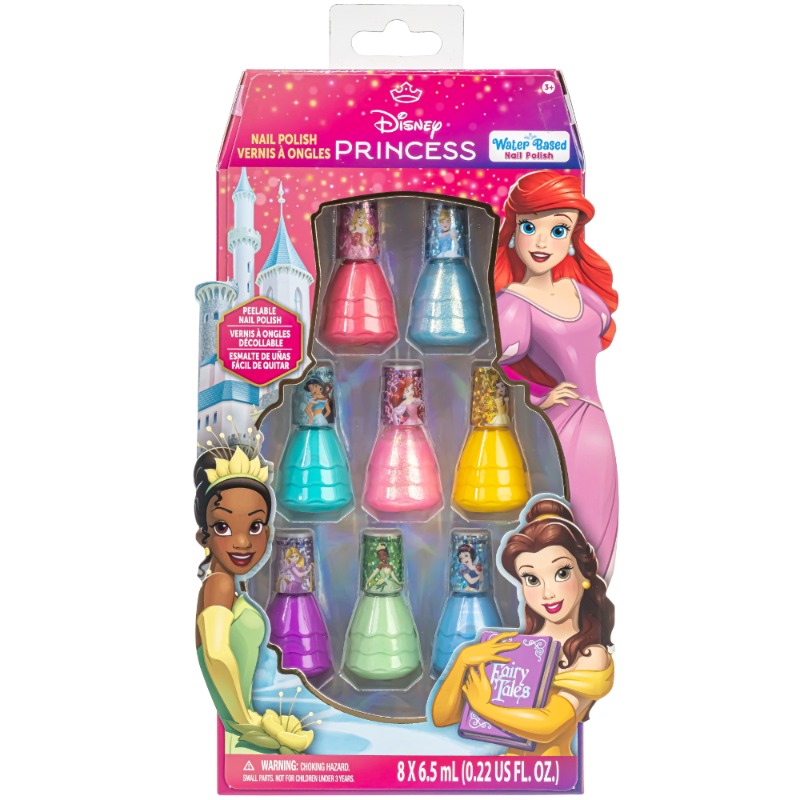 Disney Nail Polish Princess Nail Set For Kids - 8 Pcs