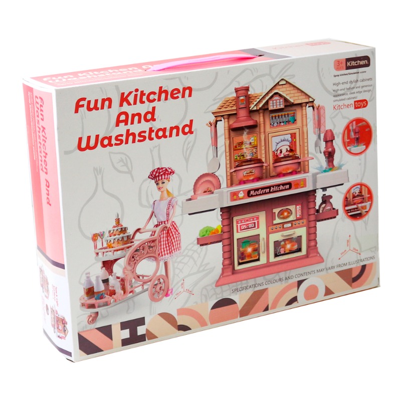 Fun Kitchen And Wash Stand Playset