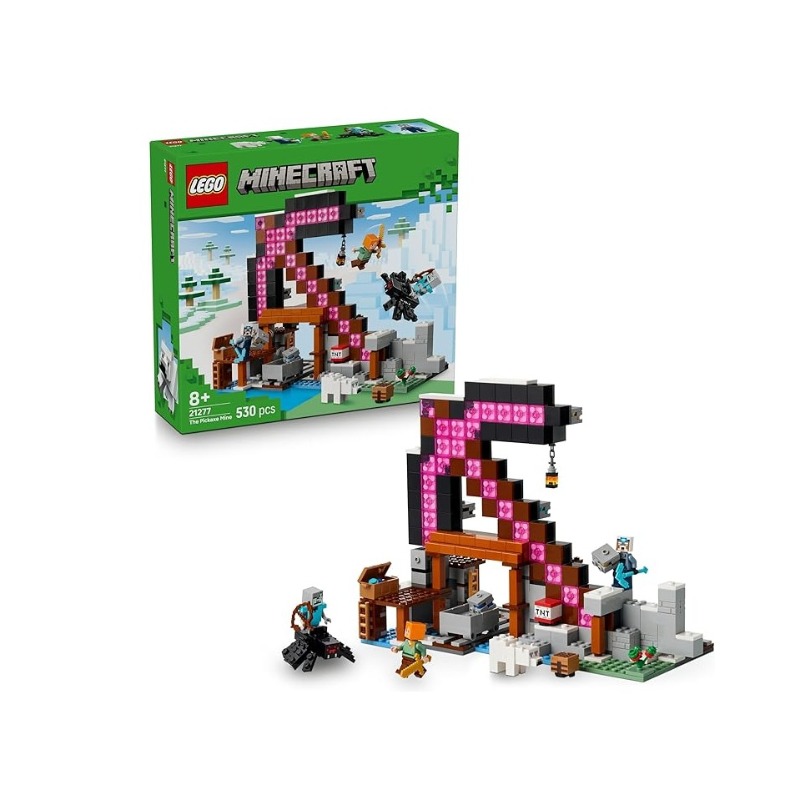 Lego Minecraft The Pickaxe Mine Gamer Room Decor and Axe Toy 21277