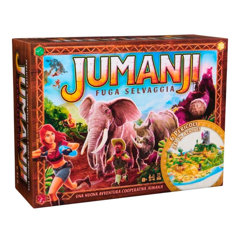 Spin Master Jumanji Stampede Family Board Game 3D Adventure