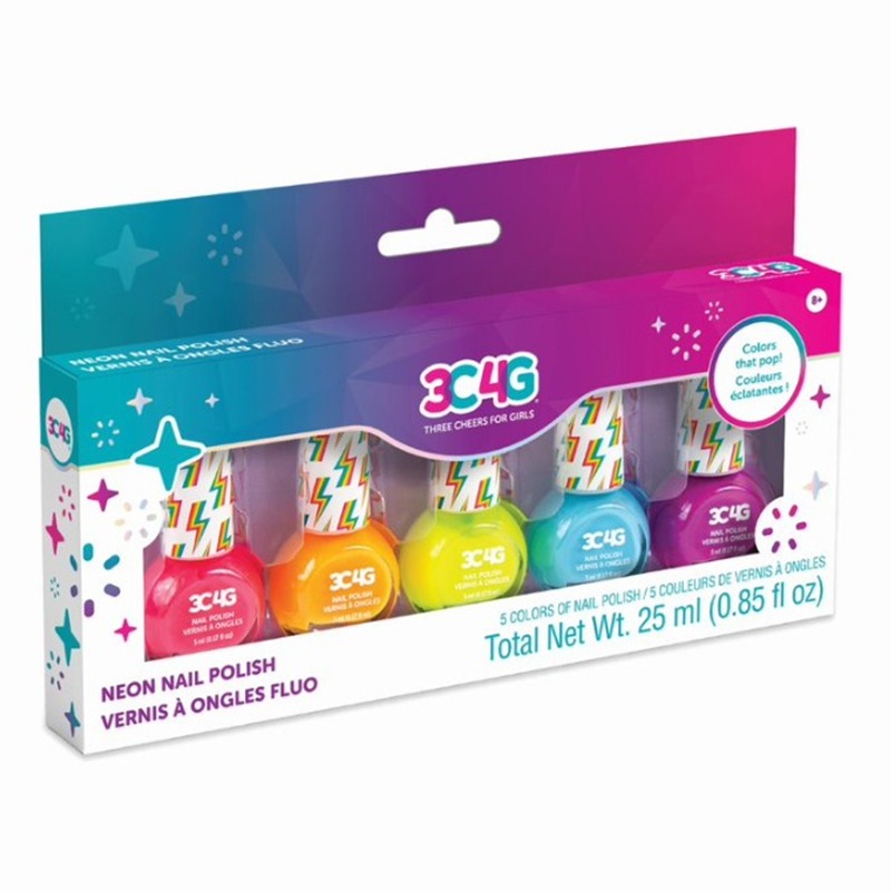 3C4G - Pack of 5 Neon Nail Polish