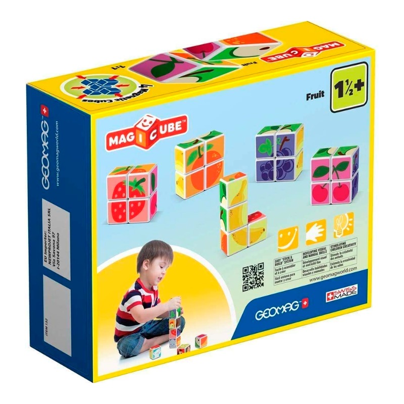 Geomag Magicube Printed Fruit With Cards - 7 Pcs