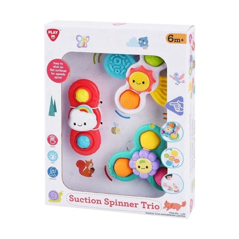 Playgo Suction Spinner Trio - 3 Pcs (Sunflower, Cloud, The Sun)