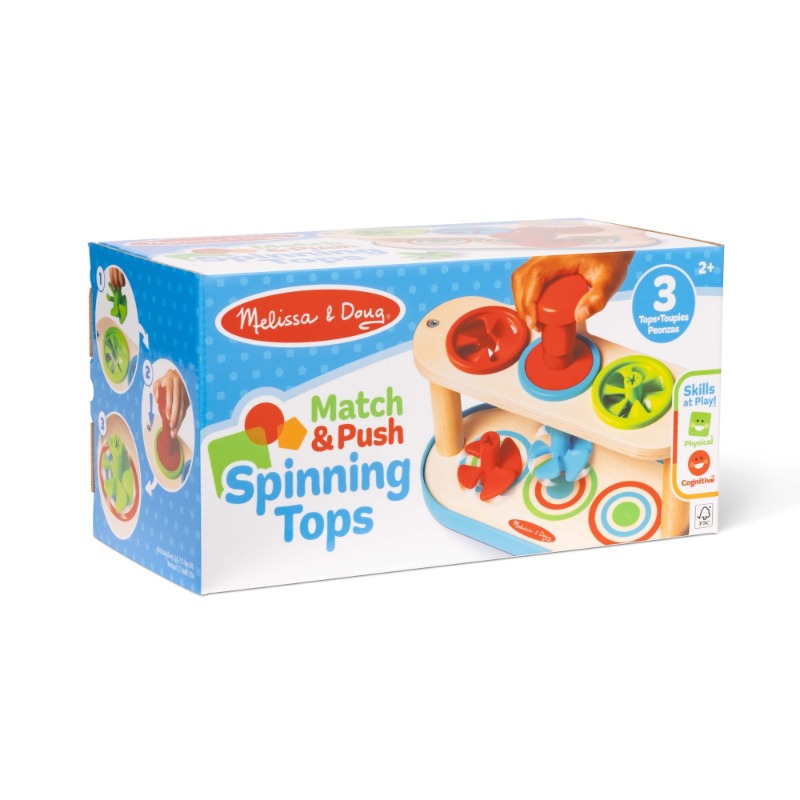 Melissa and Doug Match & Push Spinning Tops
