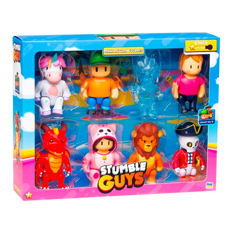 Stumble Guys Mini Action Figures 3 inch 8 Pcs Assorted