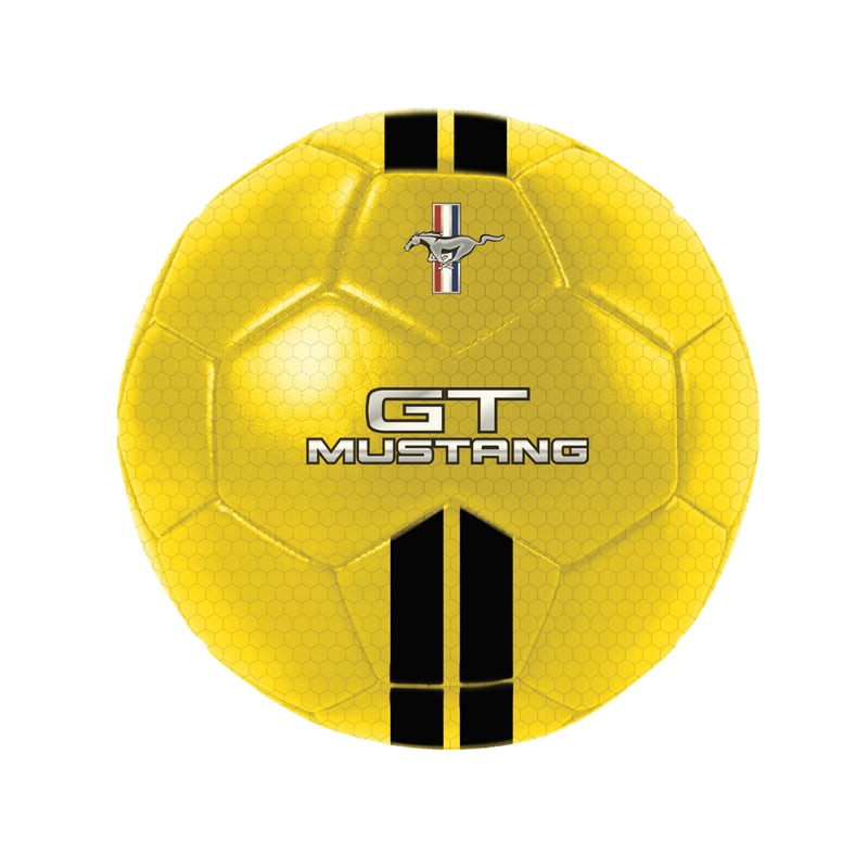 Ford Mustang Yellow With Stripe Football Size 5