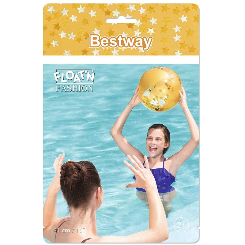 Bestway Shiny Beach Ball 16 Inch - Gold