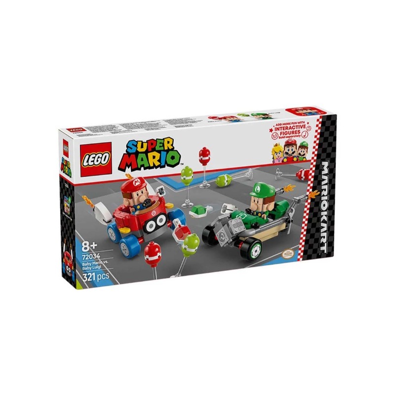 Lego Super Mario Mario Kart Baby Mario Vs Baby Luigi Toy 72034