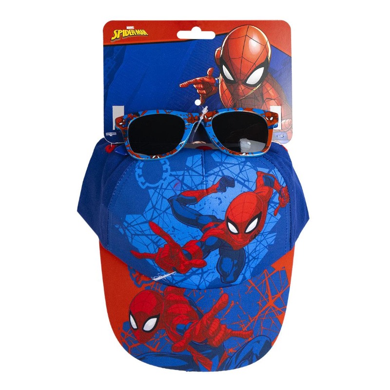 Spiderman Sunglasses Set Cap For Kids