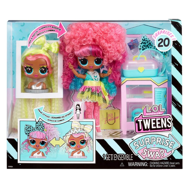 L. O. L. Surprise Tweens Surprise Swap Fashion Doll Braids Curls And 2-Crimps Cora