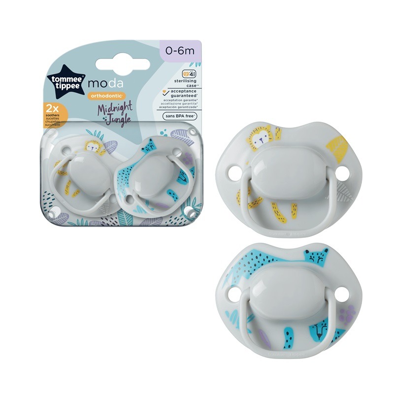 Tommee Tippee Moda Soother Pack Of 2 - 0-6M