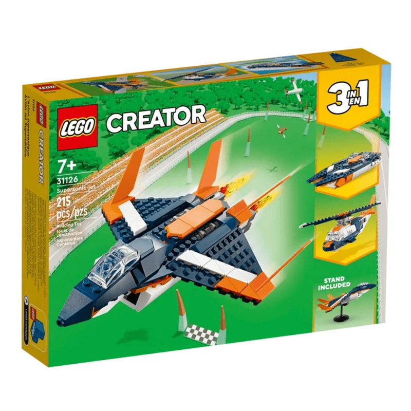 Lego Creator 3 In 1 Supersonic Jet Building Set