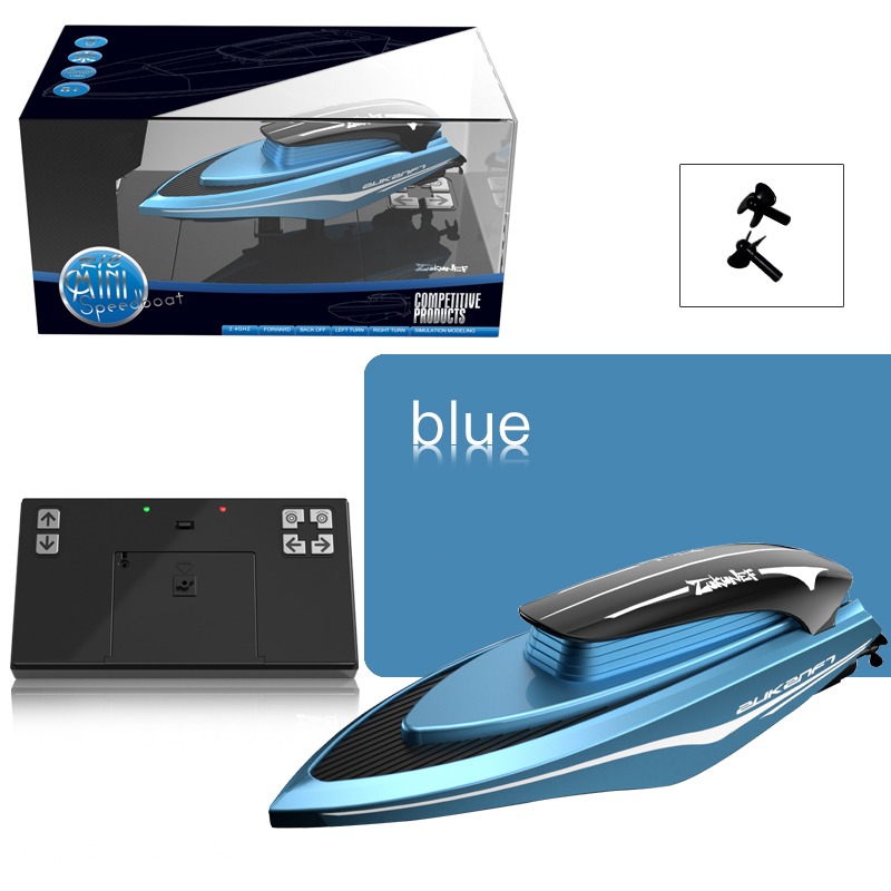 RC High Speed Boat With Light - Blue