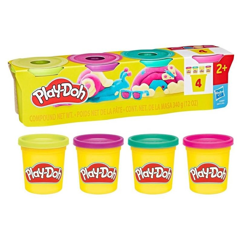 Play Doh Vibrant Clay Set for Kids - 4 Pcs