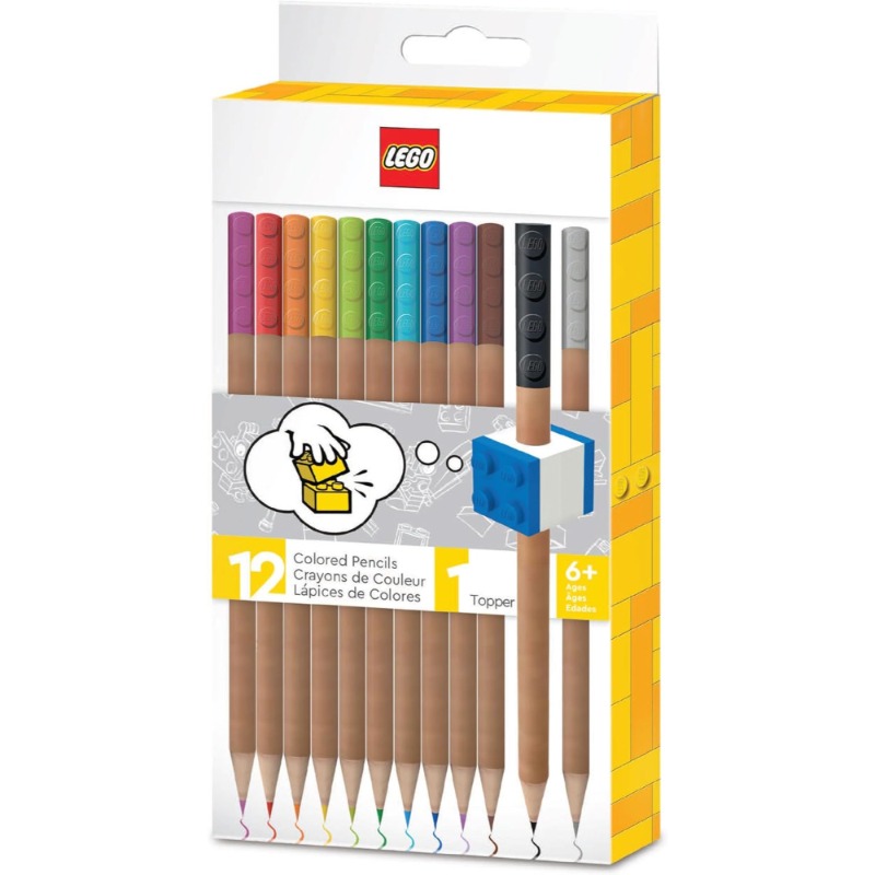 LEGO Colored Pencils with Topper – 12 Pack