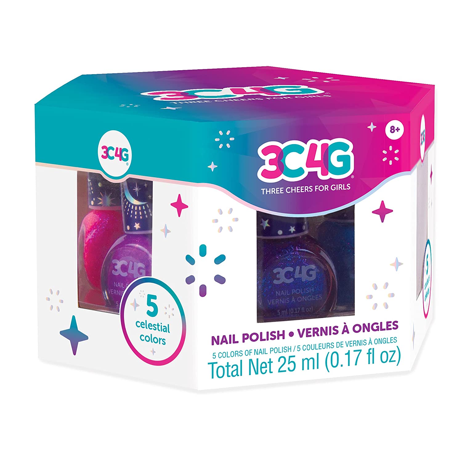 3C4G Celestial Nail Polish Hexagon - 5 Pack