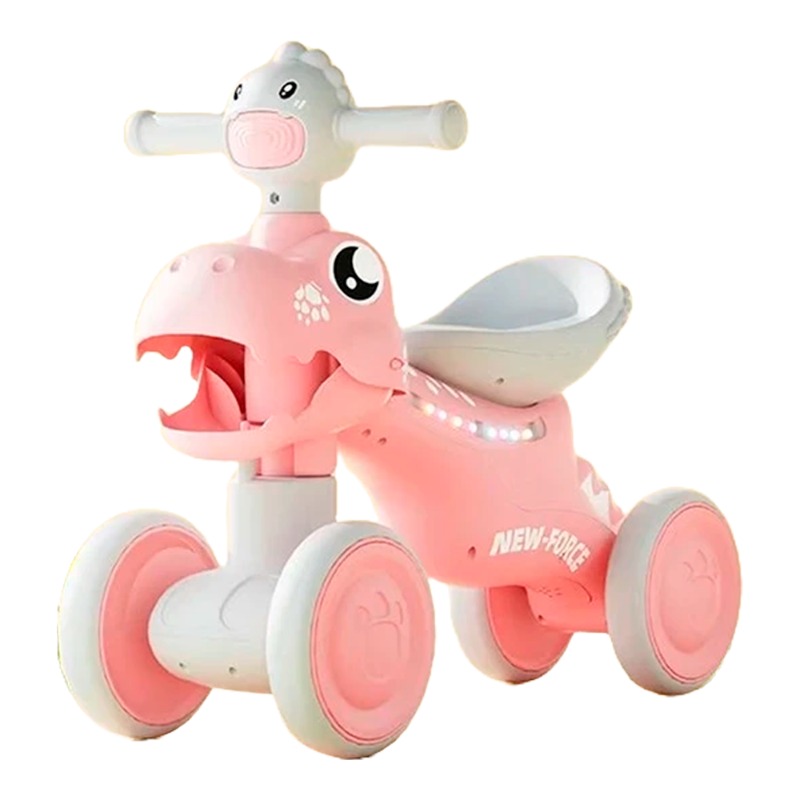 Orbic Kids Dinosaur Balnce Bike Toddler 4 Wheels - Pink