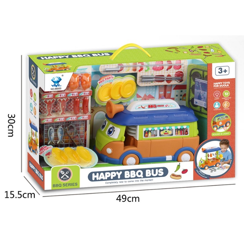 2 In 1 Barbecue Bus Toy Set