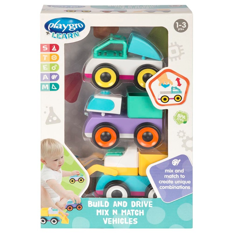 Playgro Build And Drive Mix N Match Vehicles