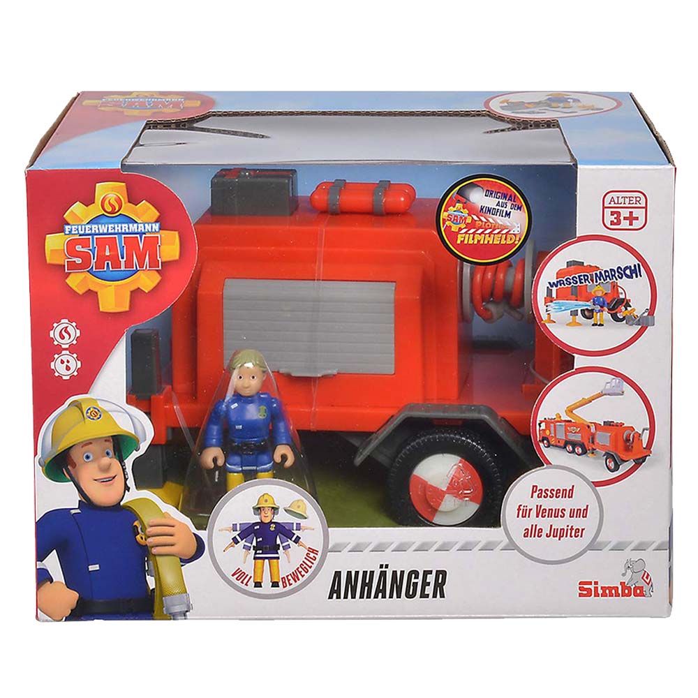 Simba Fireman Sam Trailer with Figurine