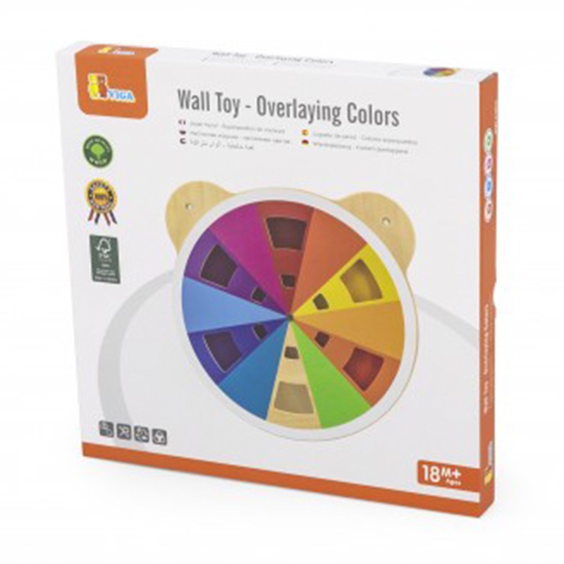 Viga- Wall Toy Ocerlaying Colors