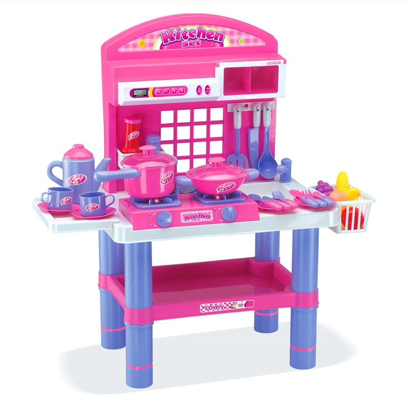 Kitchen Set with Sound and Light - Pink/Purple