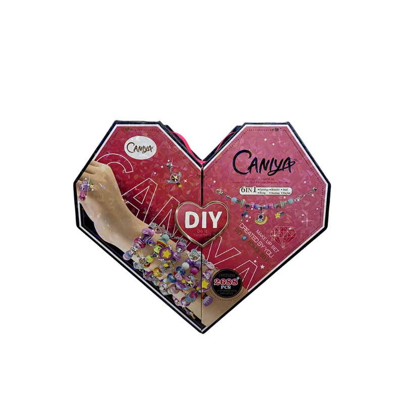 DIY Double Open Peach Heart Jewelry Box
