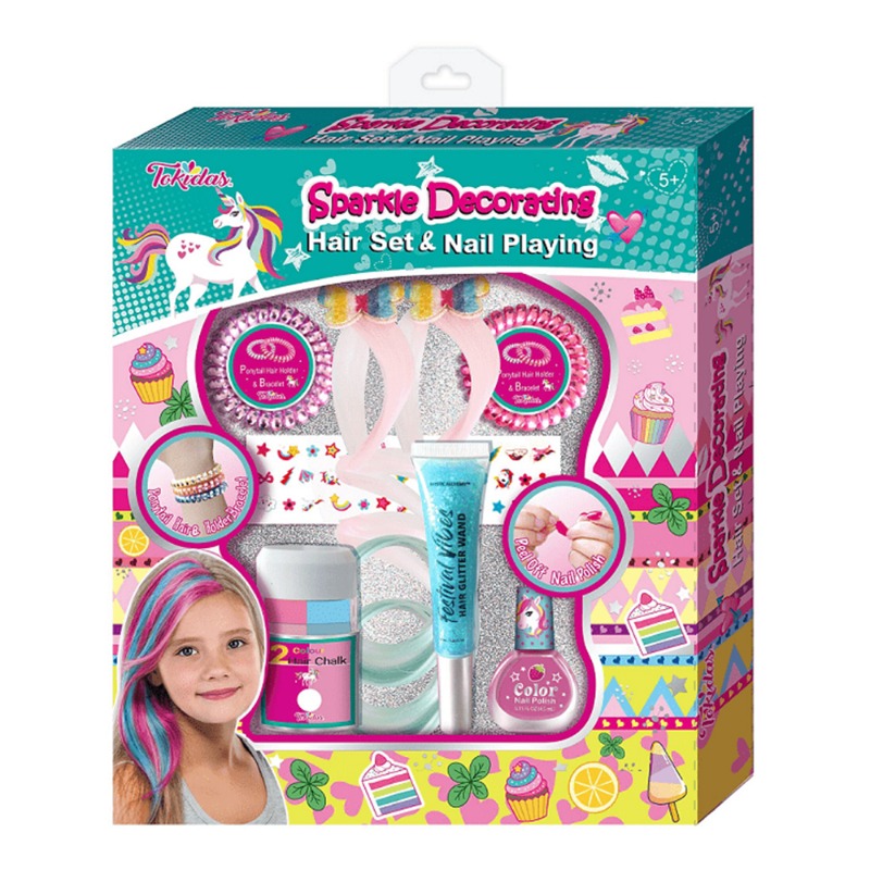 Tokidas Sparkle Decorating Hair Set With Nail Playing