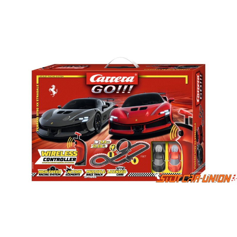 Carrera GO!!! Ferrari SF90 XX Stradale Wireless 5. 3M Slot Car Racing Set