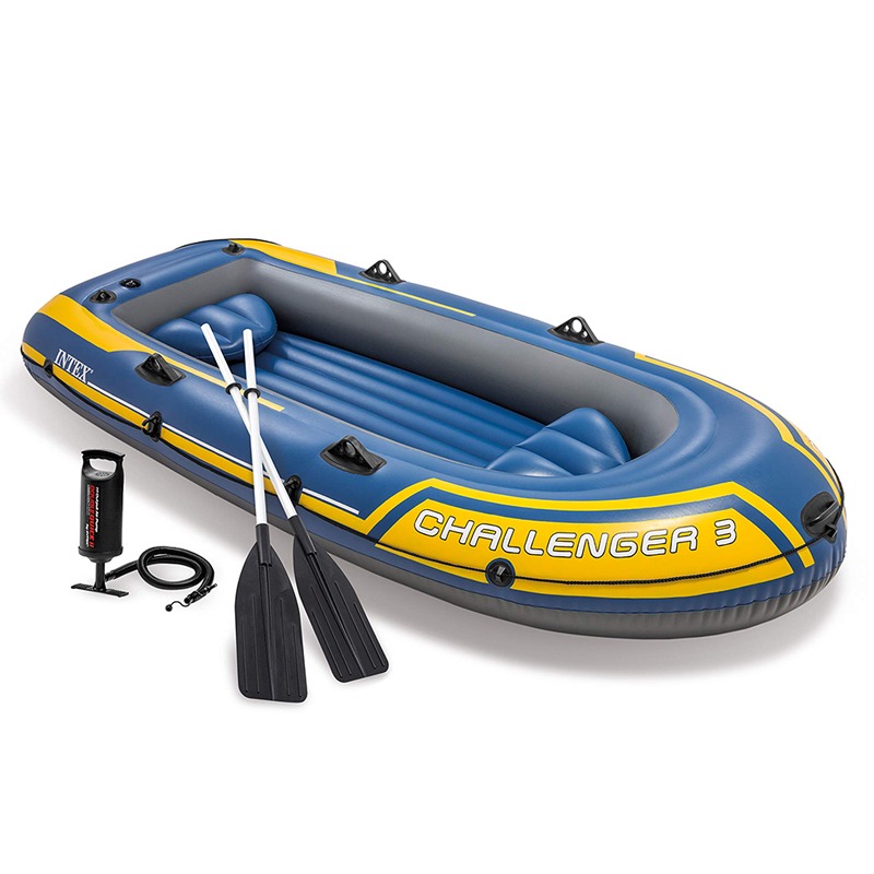 Intex Challenger 3 Inflatable - Raft Boat Set with Pump and Oars