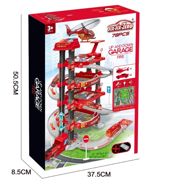 Up and Down Garage Fire Playset - 82pcs